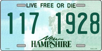 NH license plate 1171928