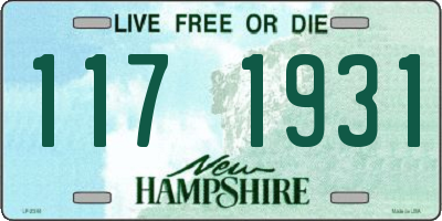 NH license plate 1171931
