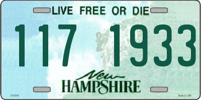 NH license plate 1171933