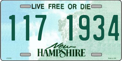 NH license plate 1171934
