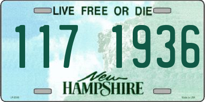 NH license plate 1171936
