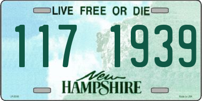 NH license plate 1171939