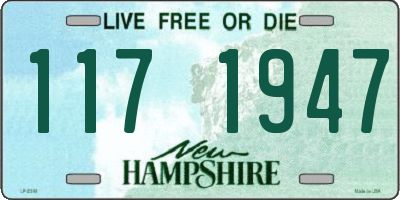 NH license plate 1171947