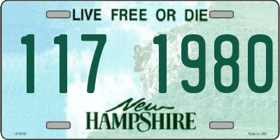 NH license plate 1171980