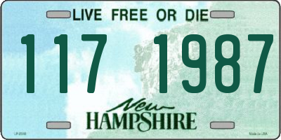 NH license plate 1171987
