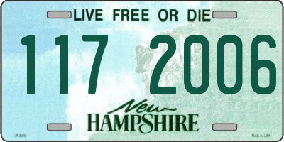 NH license plate 1172006