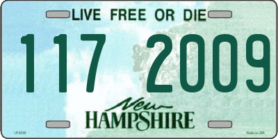 NH license plate 1172009