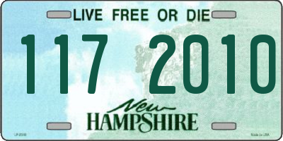 NH license plate 1172010