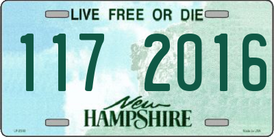 NH license plate 1172016