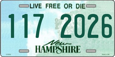 NH license plate 1172026