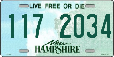 NH license plate 1172034
