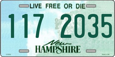 NH license plate 1172035