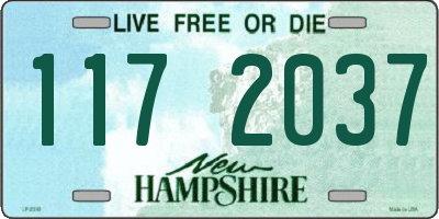NH license plate 1172037