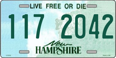 NH license plate 1172042
