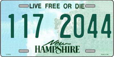 NH license plate 1172044