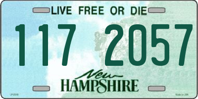 NH license plate 1172057