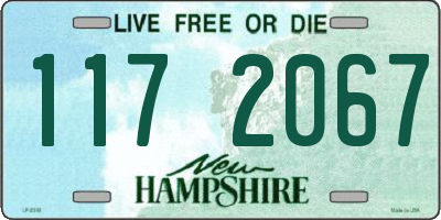 NH license plate 1172067