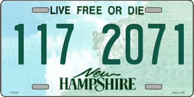 NH license plate 1172071