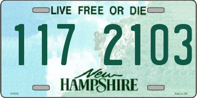 NH license plate 1172103