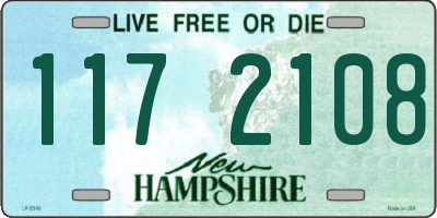 NH license plate 1172108