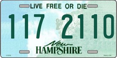 NH license plate 1172110
