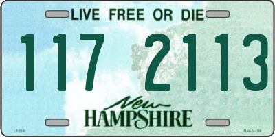 NH license plate 1172113