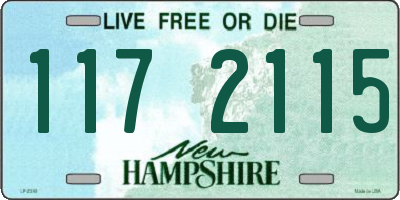 NH license plate 1172115