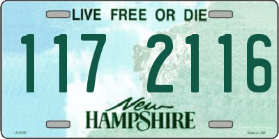 NH license plate 1172116