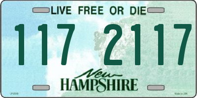NH license plate 1172117