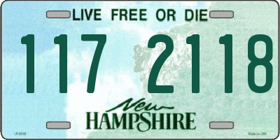 NH license plate 1172118