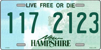 NH license plate 1172123