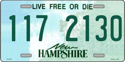 NH license plate 1172130