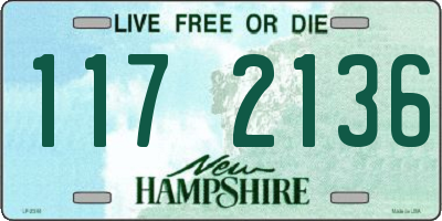 NH license plate 1172136
