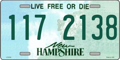 NH license plate 1172138