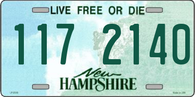 NH license plate 1172140