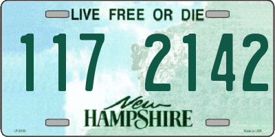 NH license plate 1172142
