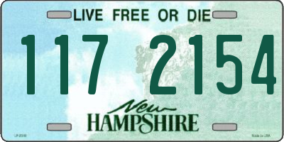 NH license plate 1172154