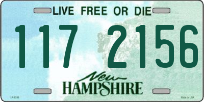 NH license plate 1172156