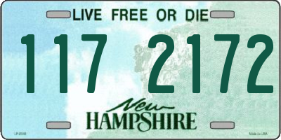 NH license plate 1172172