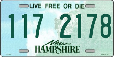 NH license plate 1172178