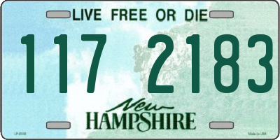 NH license plate 1172183