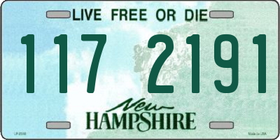 NH license plate 1172191