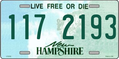NH license plate 1172193
