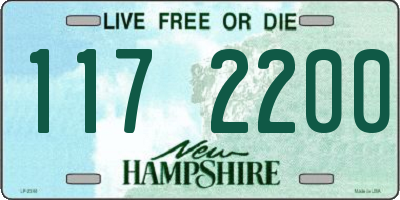NH license plate 1172200