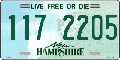 NH license plate 1172205