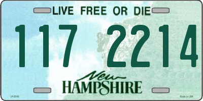 NH license plate 1172214