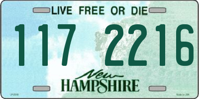 NH license plate 1172216