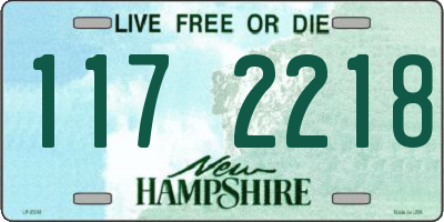 NH license plate 1172218