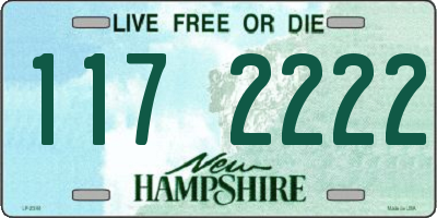 NH license plate 1172222