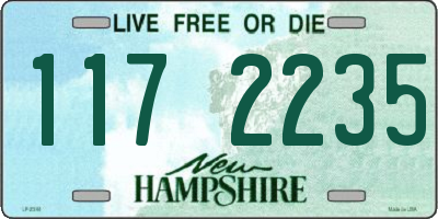 NH license plate 1172235
